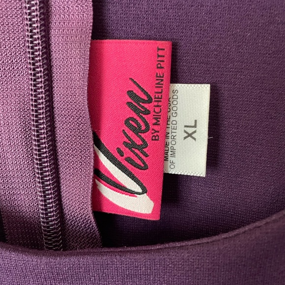 Vixen by Micheline Pitt Deep Purple Long Sleeve Dress - Picture 3 of 3